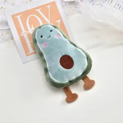 Juguete masticable de peluche de aguacate y sandía, lindo juguete interactivo antimordeduras para mascotas para gatos y perros, muñeca autoadhesiva molar de molienda de dibujos animados