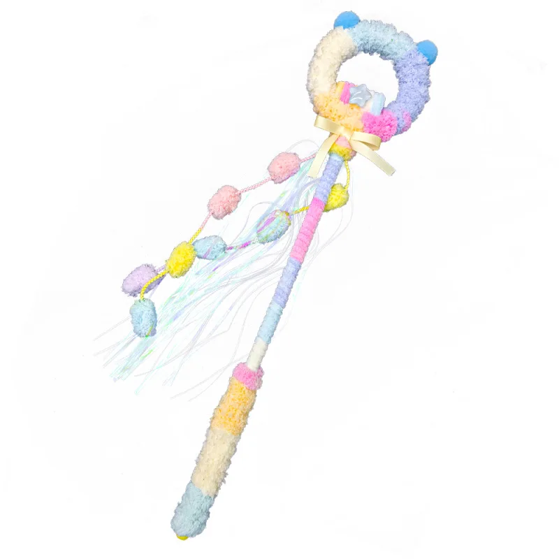 Palo de burlas con voz para mascotas, juguete de peluche de color caramelo para gatos, juguete interactivo para gatos, accesorios para cachorros - imagen 3