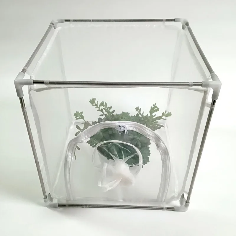 Jaula para insectos al aire libre, jaula transparente para plantas y insectos, jaulas de colección de insectos para granja, hormigas de jardín para el hogar, suministros de granja para cría de gusanos