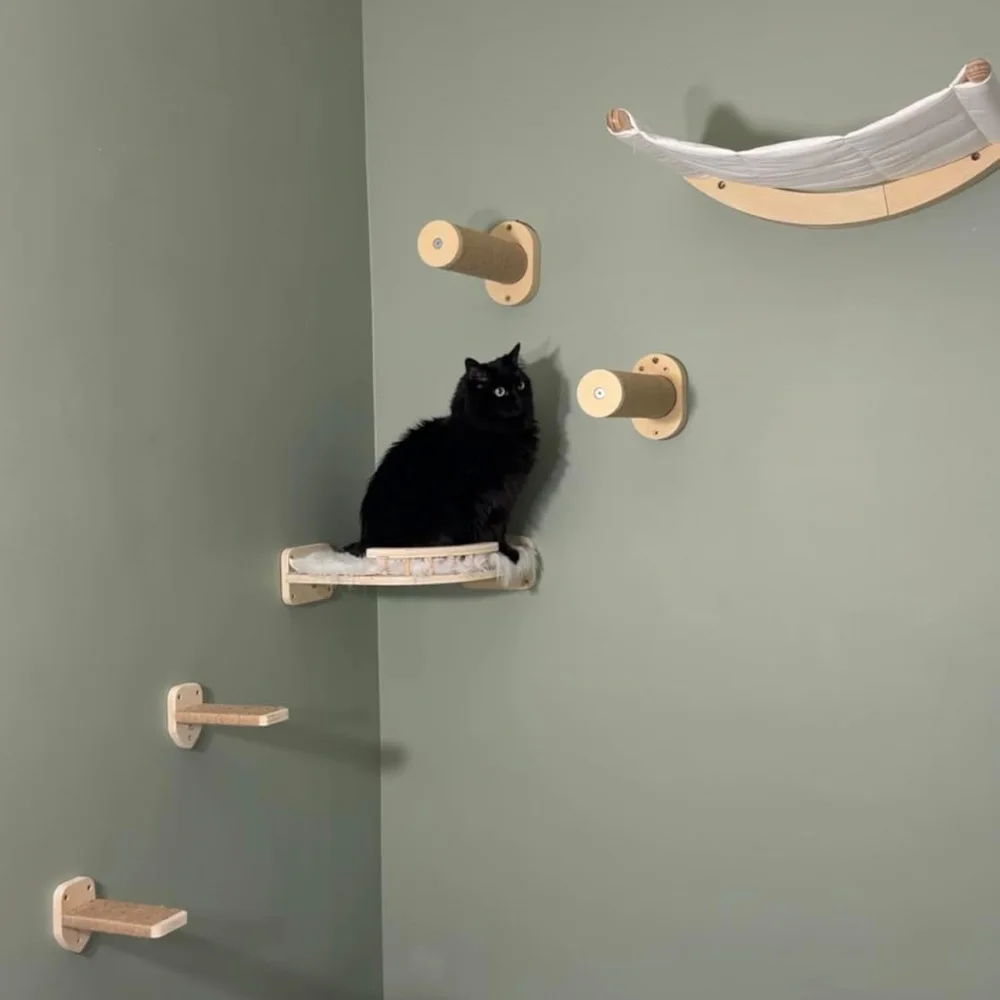 Árbol rascador para gatos con plataforma y hamaca interior