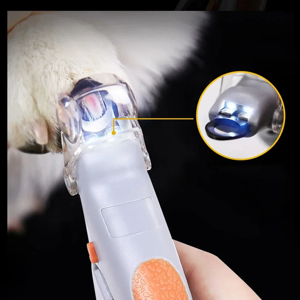 Cortauñas profesional para mascotas con luz LED, herramienta de aseo para perros y gatos, tijeras para uñas, pinzas para dedos del pie, tijeras recortadoras, suministros para mascotas - imagen 2