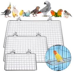 Juguete de acero inoxidable para pájaros, plataforma de estación de malla, jaula para loros y hámster, área de descanso decorativa, juguete para pájaros pequeños, 1 ud.