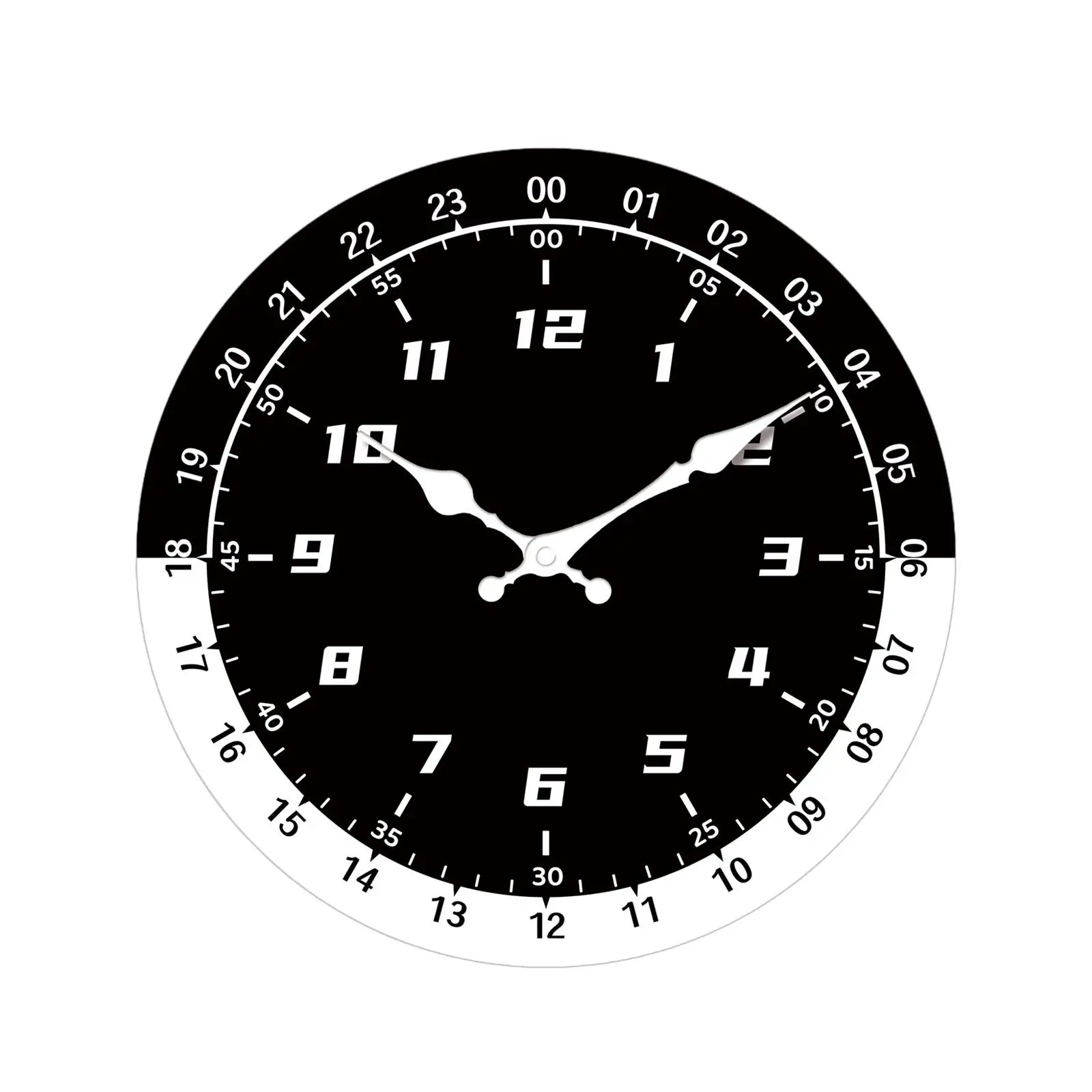 Wall Clock Stylish Quiet Home Decoration Children's Room Dial Pointers Clock Wall Art for Entryway Kitchen Indoor Living Room