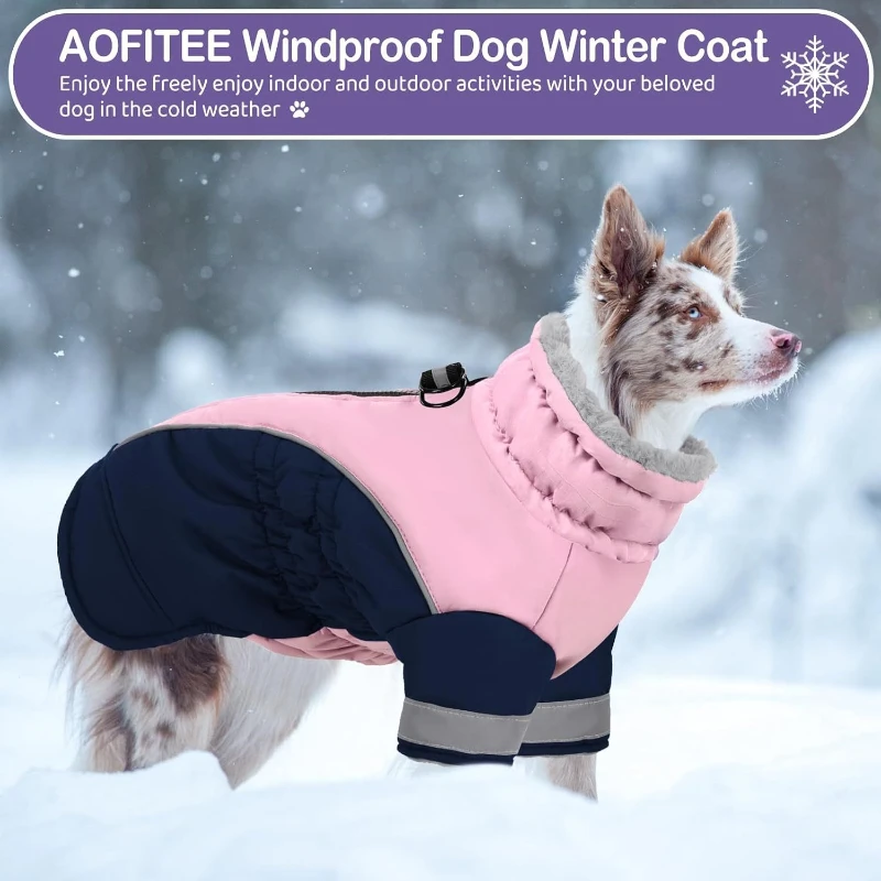 Ropa de invierno para perros, abrigo cálido para perros, ropa para perros grandes y mascotas, accesorios para perros pequeños, suministros de disfraces de lujo para mascotas - imagen 3