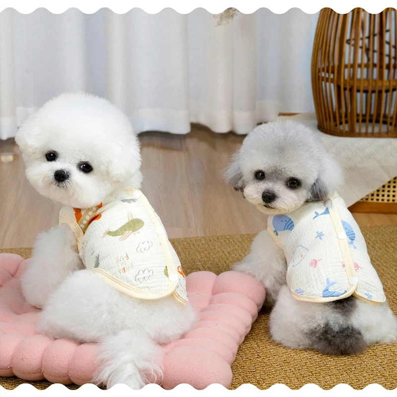 Ropa para perros y gatos: sudadera de algodón y chaleco transpirable - imagen 2