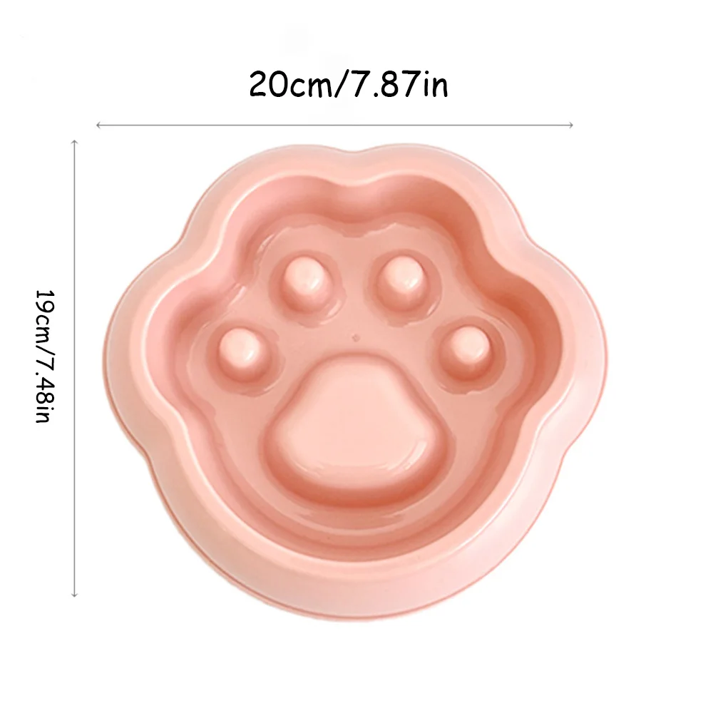 Cuenco de alimentación lenta para mascotas, cuenco antiasfixia Universal para perros y gatos, cuenco de comida para mascotas con diseño de huella bonita, plato antideslizante para perros y cuenco para gatos, - imagen 5