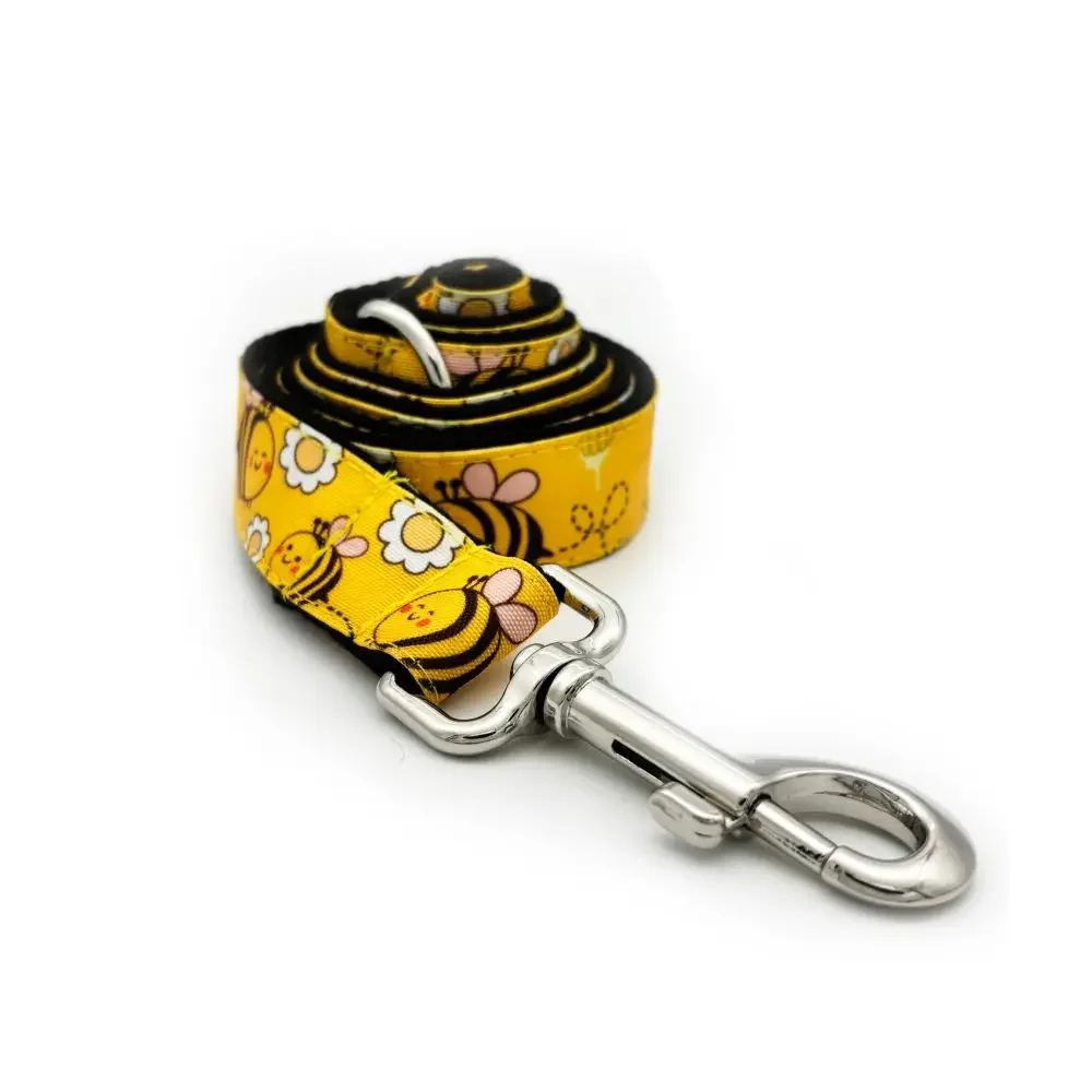 Collar de perro personalizado, Collar para mascotas personalizado, grabado gratis, placa de identificación, etiqueta para mascota, lindo abeja, miel, amarillo, collares para cachorros - imagen 3