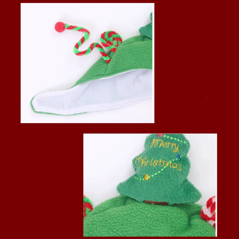 Gorro navideño para mascotas, gorro de vestir para perros de peluche, gorro para perros pequeños, auriculares para gatos, accesorios para perros pequeños - imagen 4