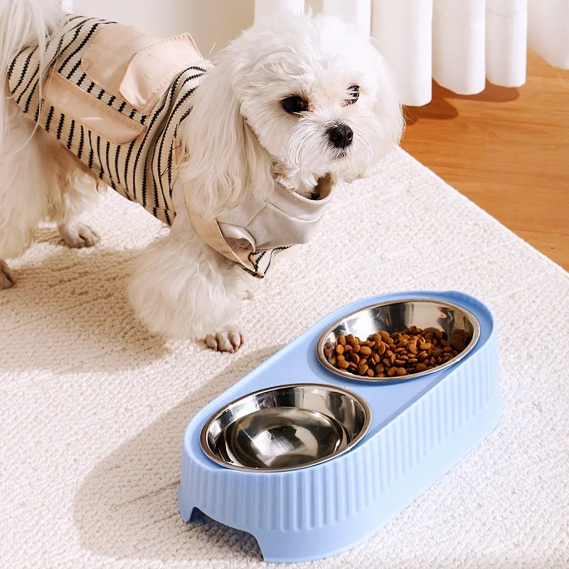 Comedero de acero inoxidable para perros – conjunto de tazones dobles - imagen 2