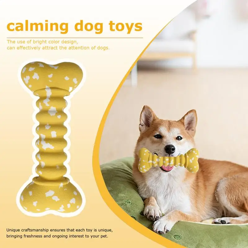 Juguetes de goma resistentes a mordeduras para perros, bolas de hueso para masticar, juguete interactivo para buscar perros, juguetes para lanzar dientes, limpieza masticar - imagen 4