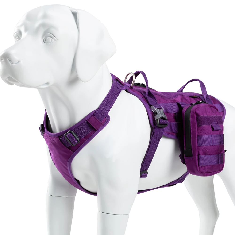 Winhyepet-arnés para perro, correas para exteriores para mascotas, chaleco antideslizante trasero reflectante de 3M, forro de malla transpirable con bolsas YH1805 - imagen 3
