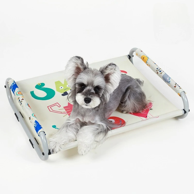 Camas para mascotas Perrera Color lindo a juego Removible y lavable Perro mediano y pequeño Cama de campamento para perros Pies cortos Cama fuera del suelo - imagen 4