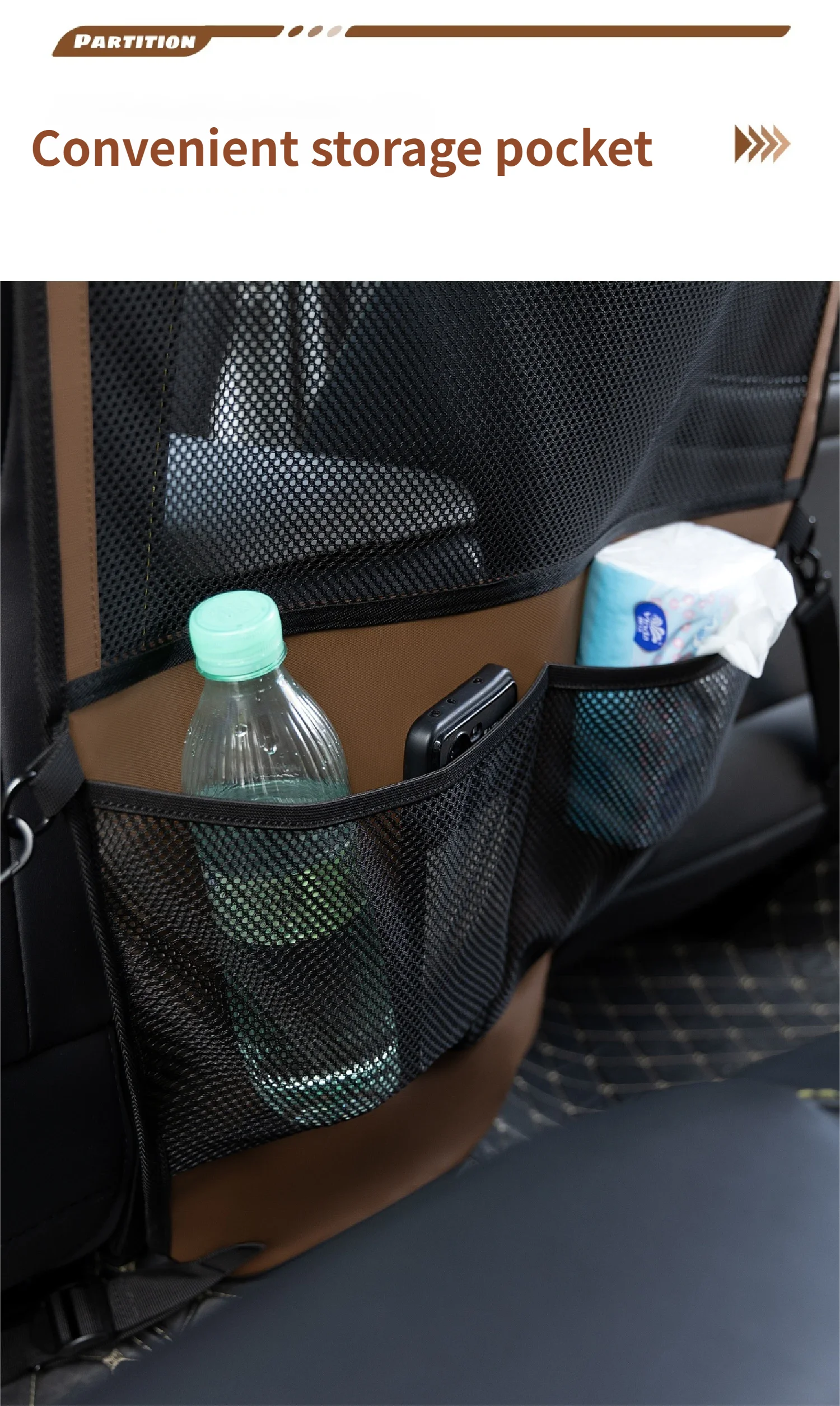 Barrera para coche para mascotas, divisor de malla, ajuste Universal ajustable, malla resistente, barrera de red transpirable para perros/gatos, fácil de limpiar - imagen 3