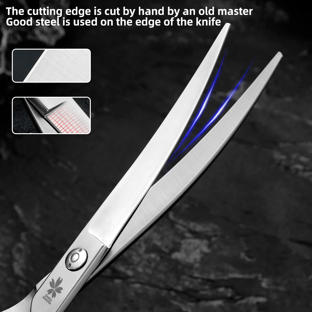 Tijeras profesionales de belleza para mascotas Japón 440c acero perro Teddy esteticista para mascotas 7,5 pulgadas tijeras para doblar tijeras finas de alta calidad - imagen 3