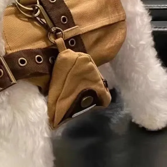 Conjunto arnés y pantalones perro mini caballero británico con bolso - imagen 3