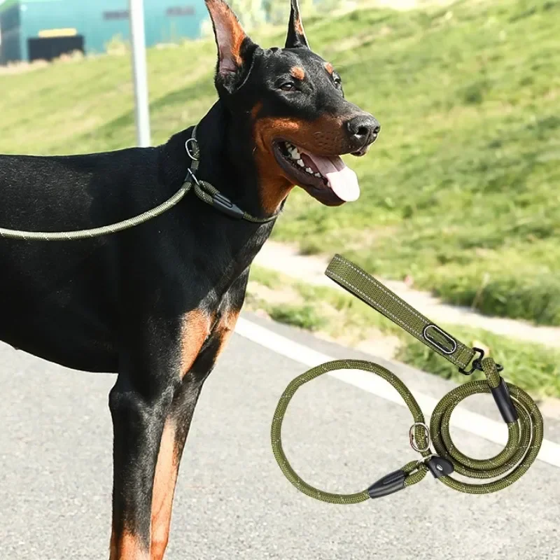 Correa para perro, cuerda P, correa para perros, entrenamiento para cachorros, cadena para perros, hebilla de seguridad, correas de 150cm para caminar, cadena reflectante, suministros para mascotas - imagen 2