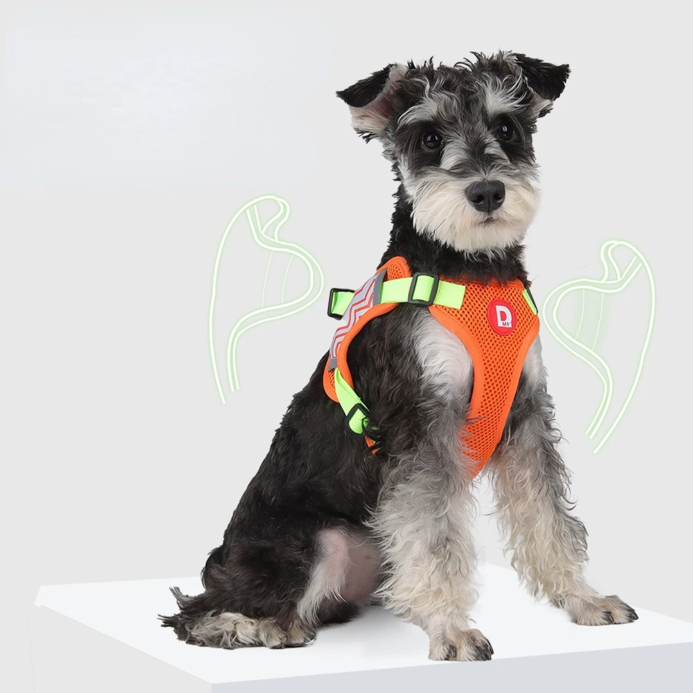 Nueva cuerda de tracción para mascotas, correa reflectante transpirable para el pecho, cuerda para caminar para perros pequeños y medianos - imagen 2