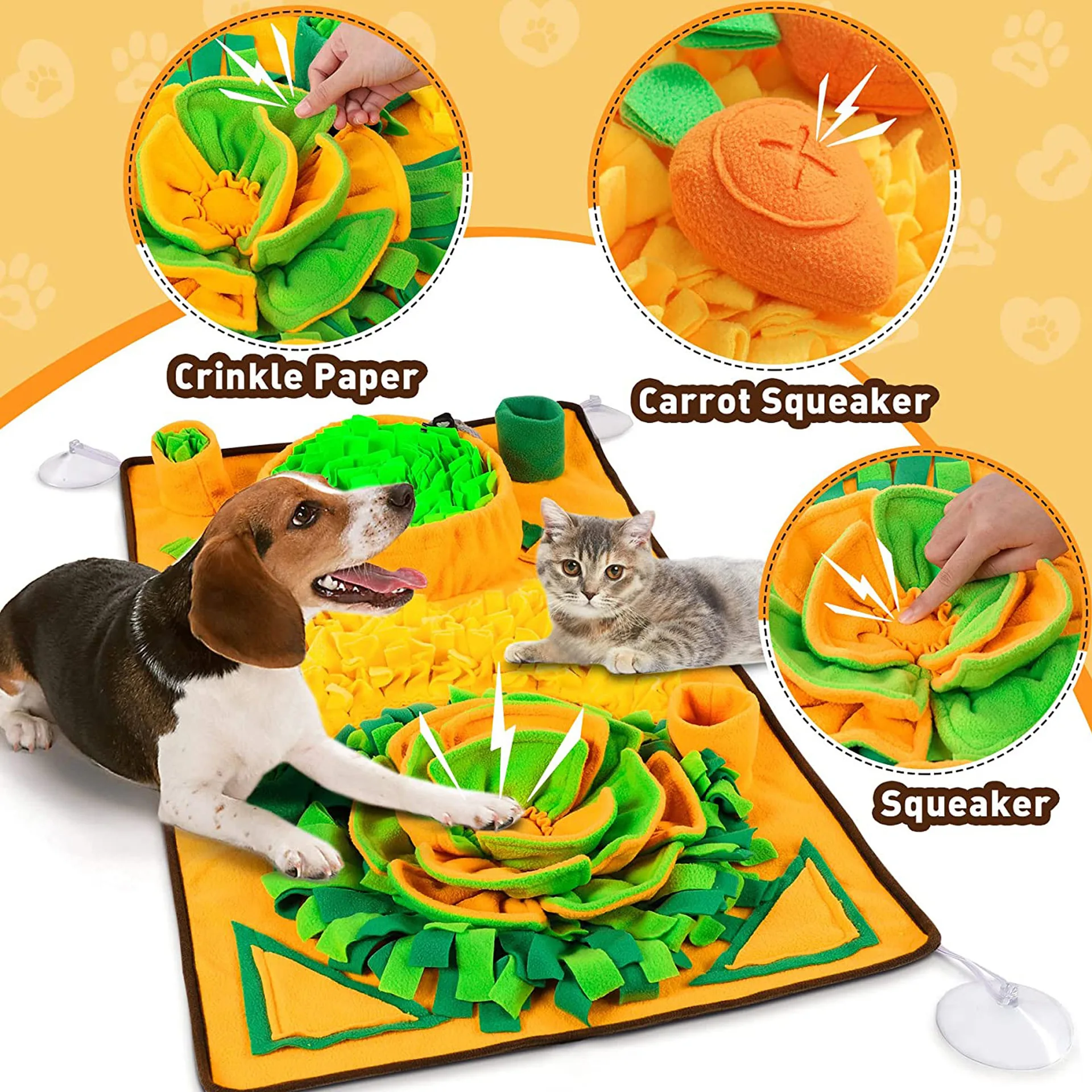 Almohadilla con olor para entrenamiento de mascotas, juguetes interactivos de forrajeo para gatos y perros, almohadilla con olor para perros, suministros para mascotas