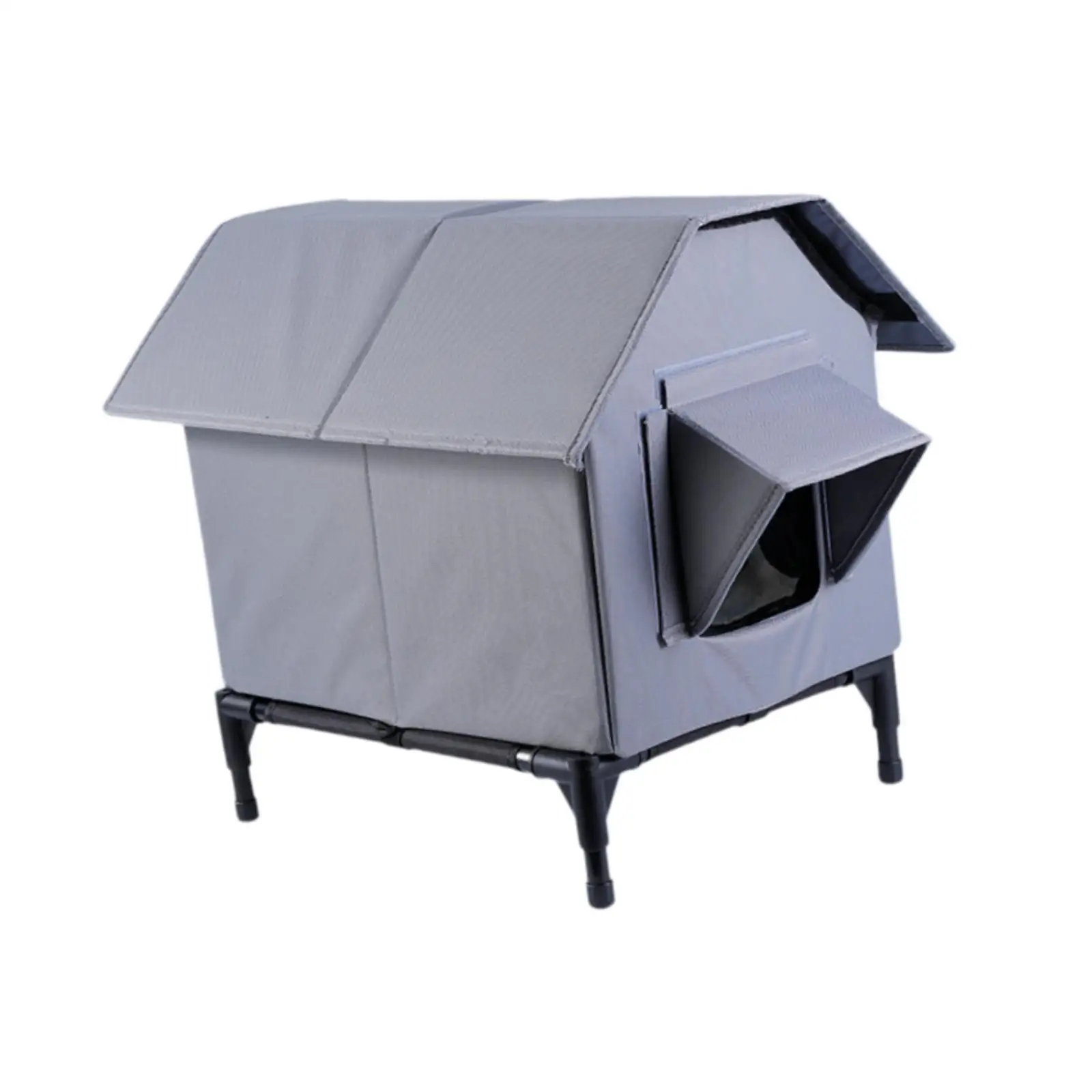 Feral Cat House Weatherproof Cozy for Barn Porch Waterproof with Roof Window