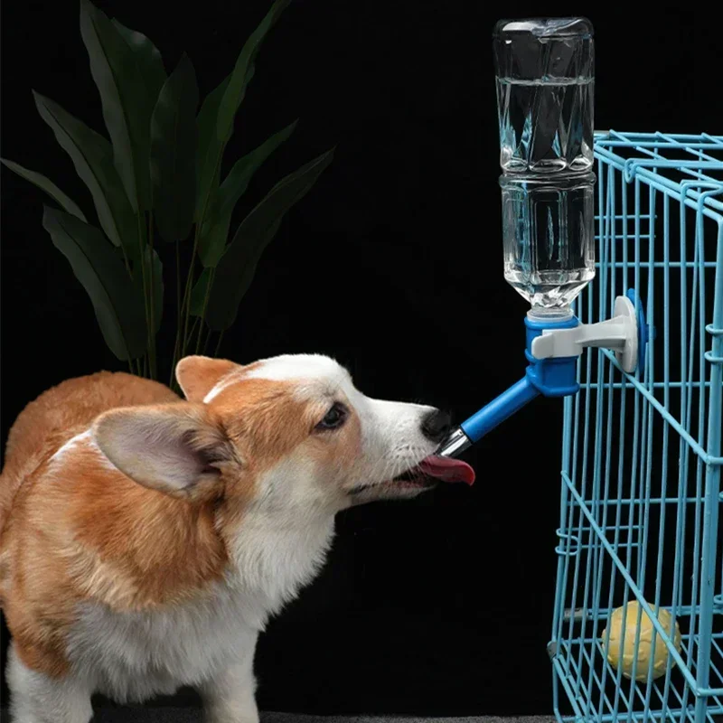 Dispensador colgante con cabeza de perro y gato, cuenco de agua para mascotas, dispositivo para bebidas, agua, boquilla de alimentación a prueba de fugas, alimentador de botellas, fuente para mascotas, 1 ud. - imagen 3
