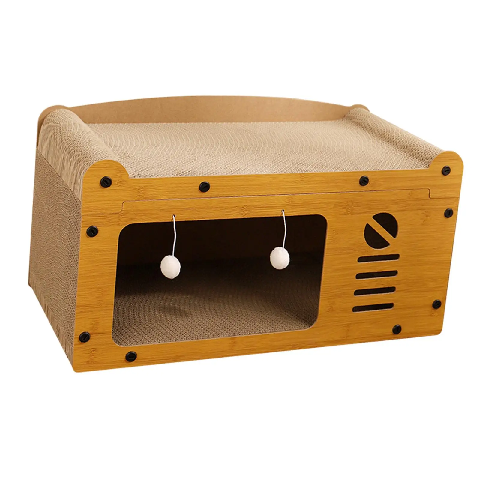 Cat House for Indoor Cats Exercising and Playing Anti Scratch Kitty Condo