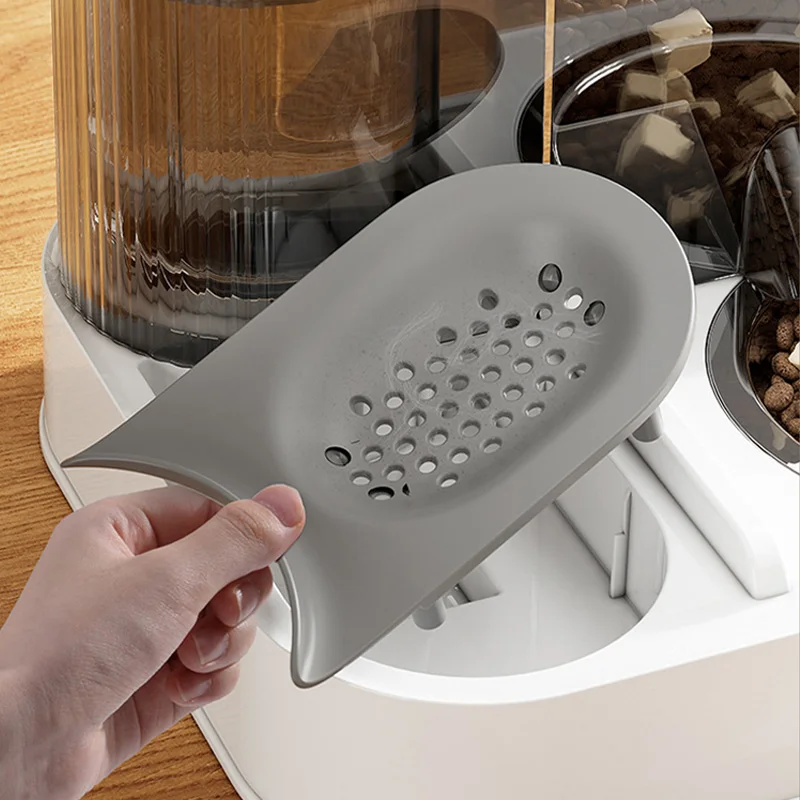 Alimentador automático 2 en 1 para mascotas, dispensador de agua para gatos, bebedero de agua de gran capacidad, recipiente de almacenamiento de alimentos para mascotas, accesorios para perros y gatos - imagen 5