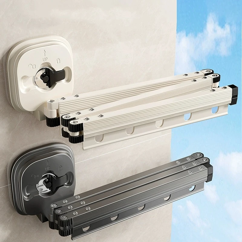 Tendedero de tela retráctil con ventosa, soporte de pared para el hogar, tendedero para secar toallas, colgador de ropa, ahorro de espacio