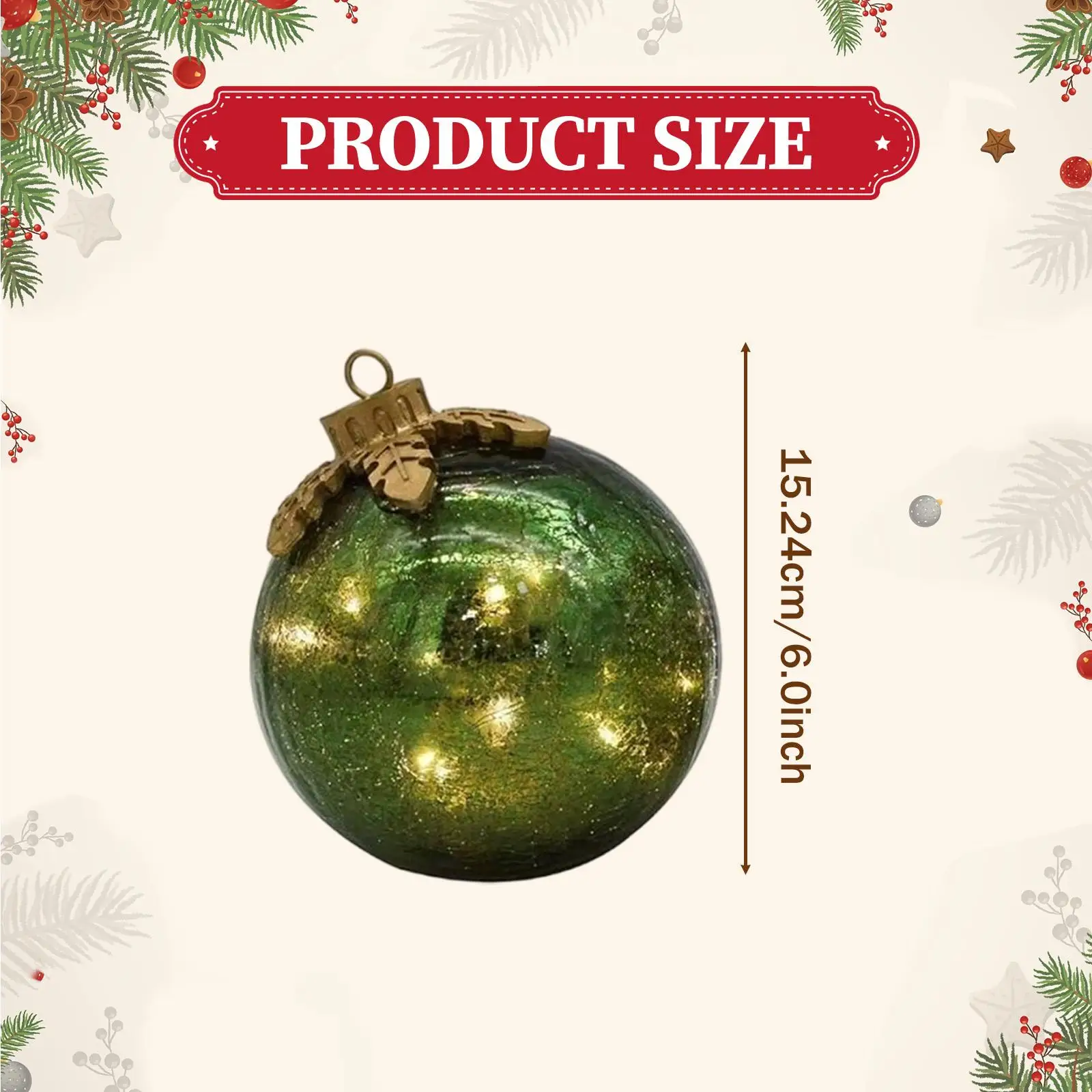 Adorno de bola de Navidad, decoración de Navidad LED iluminada de mesa, colgantes, decoración de árbol de Navidad para Año Nuevo, patio, cumpleaños