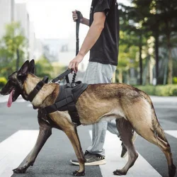 Arnés táctico nailon perro asa entrenamiento refuerzo control seguridad