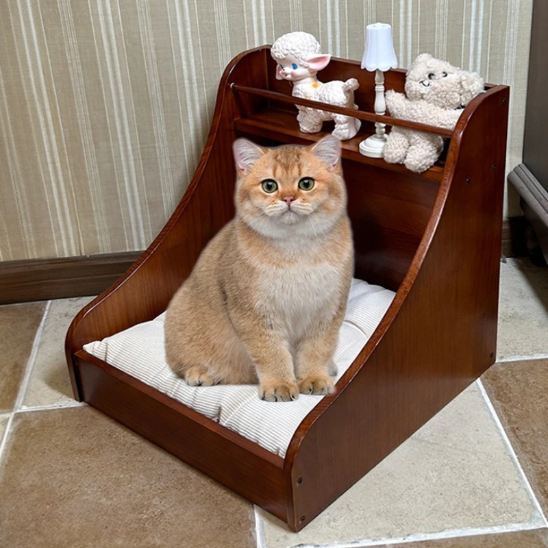 Nido de madera maciza para gatos, cama para perros, jaula para conejos, almacenamiento Retro para perros pequeños, tienda para mascotas, jaula para gatos, jaula para pollo, sofá danés, productos para mascotas - imagen 3