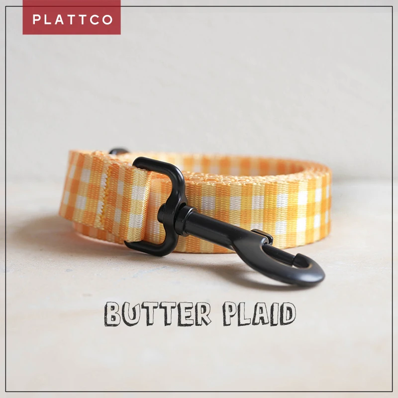 PLATTCO aleación de zinc de alta calidad P eslabón de cadena color noble correa para mascotas BUTTER PLAID para perros pequeños, medianos y grandes 5 tamaños PDL307