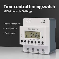 Programador semanal para riel DIN – Temporizador digital 7 días 220V