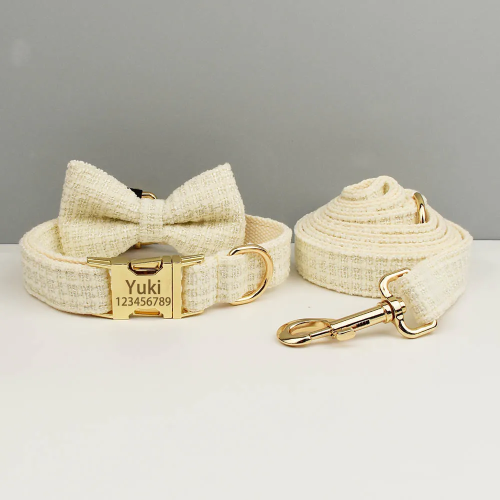 Juego de arnés de correa para Collar de perro con placa de identificación grabada personalizada, accesorios personalizados para mascotas para perros - imagen 4