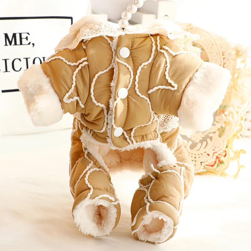 Vestido de princesa de invierno para perro, ropa con lazo para perro y gato, traje para cachorro, ropa Yorkshire Pomerania maltesa para perro pequeño - imagen 4