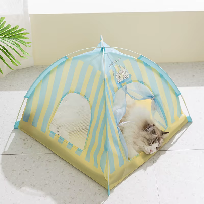 Casa de verano para gatos y perros pequeños – Colchoneta fresca y transpirable