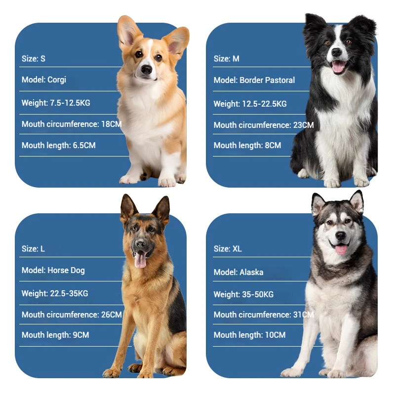 Bozal para perro mascota, suave, transpirable, bidireccional, fijo, antipicazón, antimordeduras, antiladridos, anticomer, suministros para mascotas - imagen 4