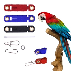 Anillo de pierna para loro - 7 tallas y correa de aves - 4 colores