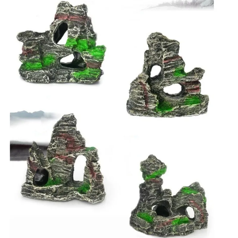 Decoración de acuario, rocas de resina, Mini rocas decorativas falsas, decoración de pecera, rocalla pequeña para decoración de peceras - imagen 2