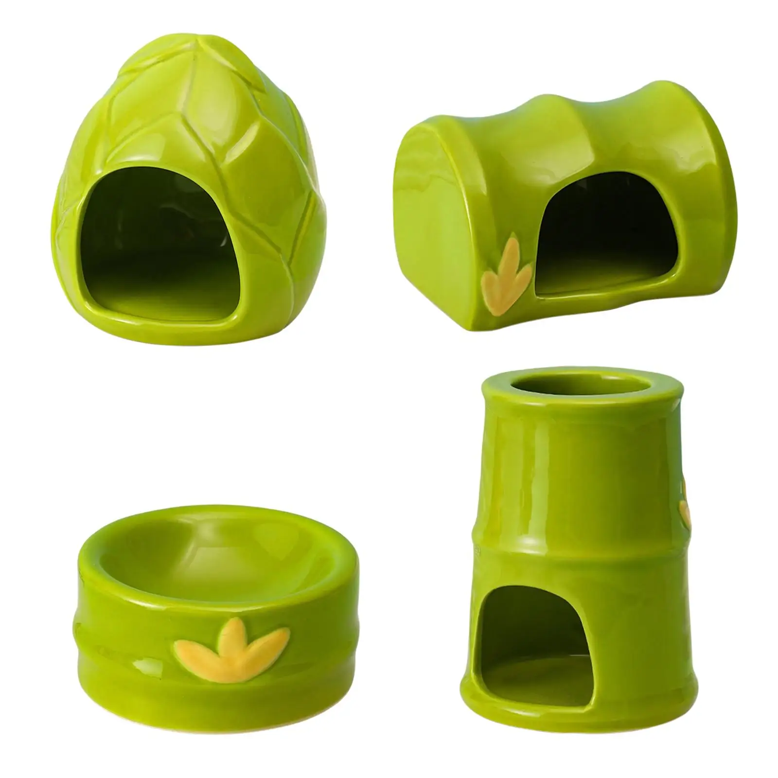 Ceramic Hamster House, Sleeping Nest, Habitat Decor, Creative Tiny Hut Cave Hideaway for Gerbils, Rats Chinchillas Rabbits