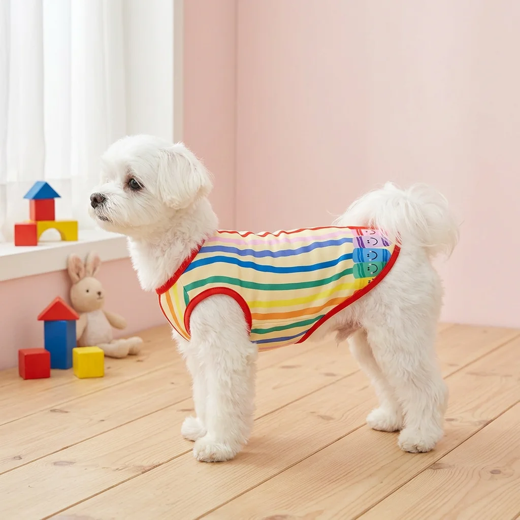 Chaleco divertido para perros y gatos, ropa colorida - imagen 3