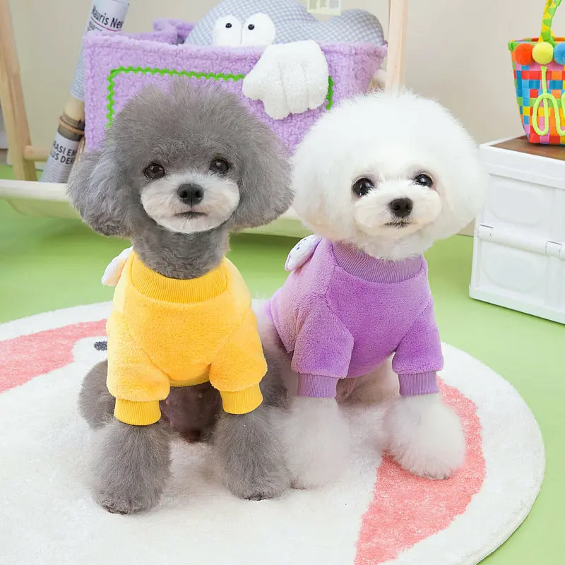 Chaleco de lana suave para cachorros, ropa para perros pequeños y gatos, trajes de invierno para mascotas, disfraz de Bulldog Francés, Chihuahua, caniche, accesorios para mascotas - imagen 2