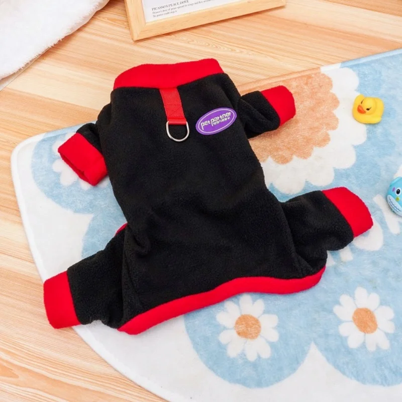 Monos de invierno para perros, ropa cálida de felpa para perros, monos sólidos a la moda para cachorros, ropa bonita para gatos de cuatro patas, monos para mascotas, disfraces para perros