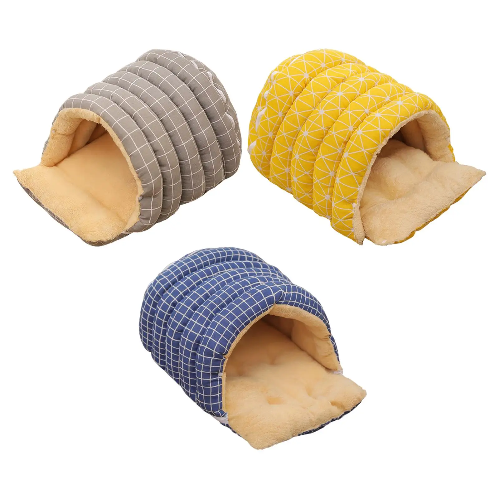 Refugio para gatos semicerrado 21,6 × 15,7 × 11,8 pulgadas Cama para cachorros liviana y cálida