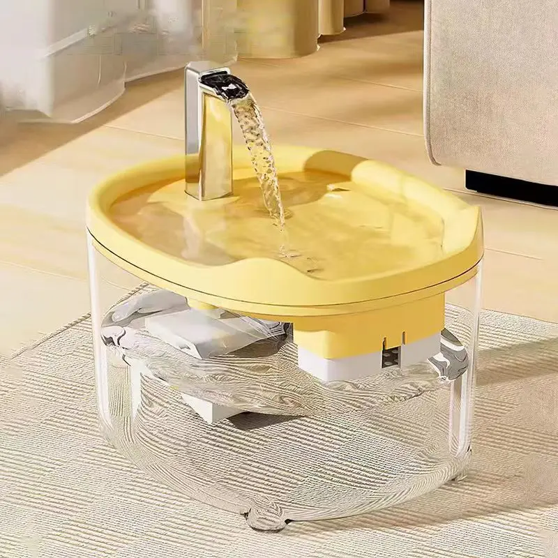 bebedero de agua perros fuente gatos agua Fuente de agua automática para mascotas, dispensador de agua transparente con alimentación USB, suministros de alimentación para perros y gatos de interior, 2000ml - imagen 2