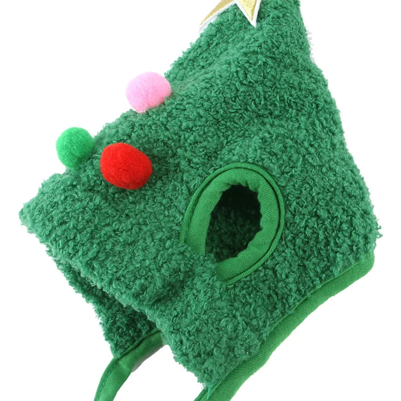 Gorro navideño para mascotas, disfraz de gato, tocado de Navidad, suministros de vestir para vacaciones, gorro de Papá Noel de felpa, accesorios para cachorros y gatos - imagen 5