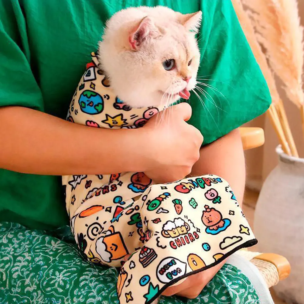 Envoltura burrito para gatos – evita mordeduras y arañazos al medicar - imagen 5
