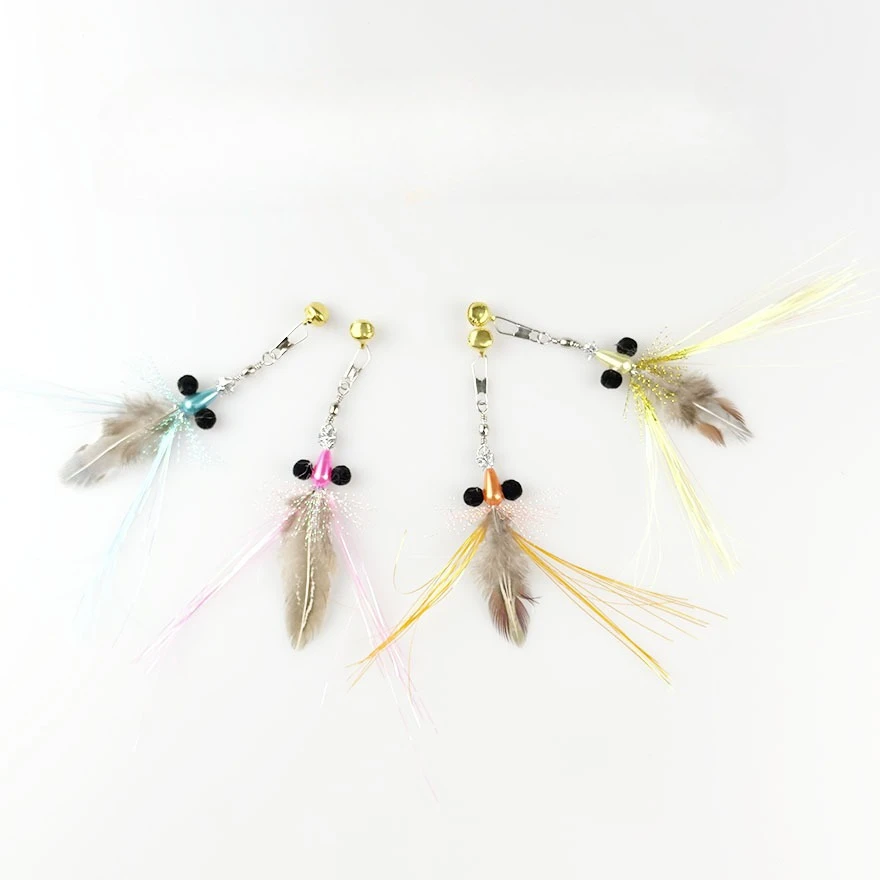 2 uds/3 uds pequeño insecto volador simulado juguete para gatos reemplazar la cabeza accesorios insectos artificiales juguete para mascotas