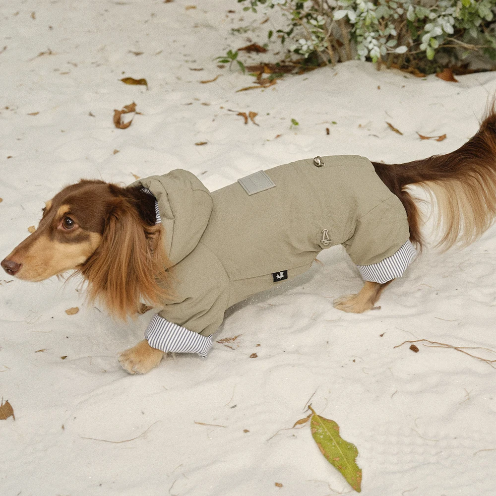 Abrigo de plumón para perro Dachshund – Chaqueta cálida invierno - imagen 3