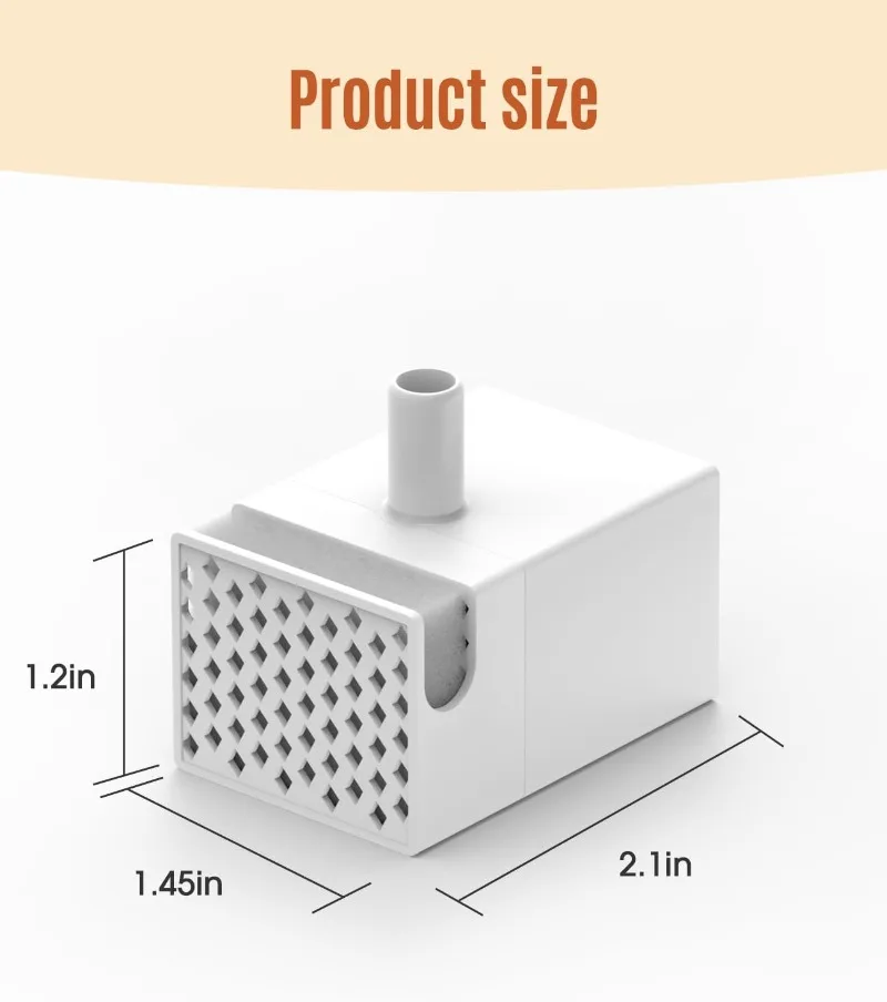 Bomba de repuesto con luz para fuente de agua para gatos, dispensador de agua para perros y mascotas, bomba de agua ultra silenciosa con cable de alimentación de 4,9 pies - imagen 2