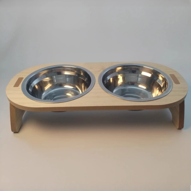 Comedero elevado para mascotas con soporte, cuenco doble antigolpes para comida de perros y gatos, cuenco elevado ajustable para mascotas pequeñas y medianas - imagen 2